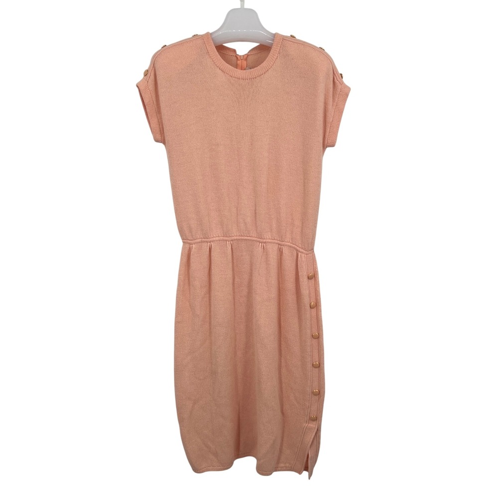 Vintage St. John Marie Gray Santana Knit Dress Peach Size‎ 8 Office Feminine